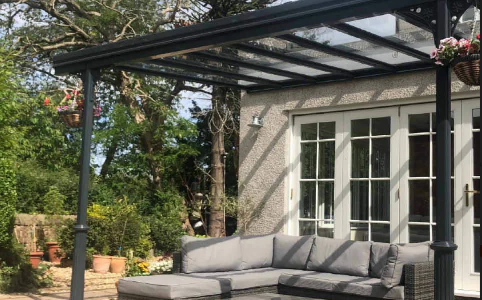 Veranda at the side of a home